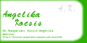 angelika kocsis business card